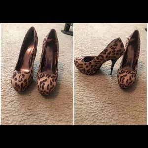 Leopard Print Closed Toe with Heel